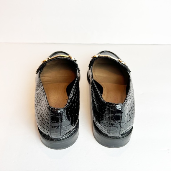 ASOS Vegan Mock Croc Gold Hardware Slip On Oxford Loafers Women’s UK 5 / US 7.5 - Picture 6 of 16